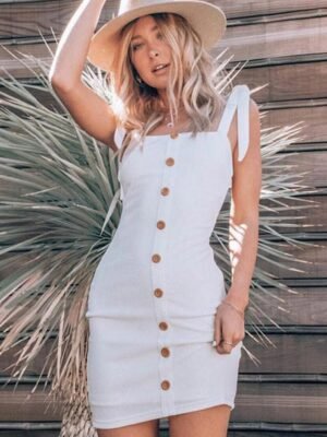 sleeveless a line dress