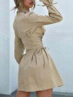 Khakhi Mini Blazer Dress