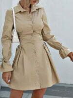 Khakhi Mini Blazer Dress