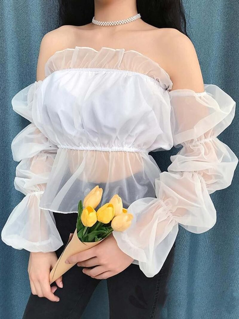 white sheer top