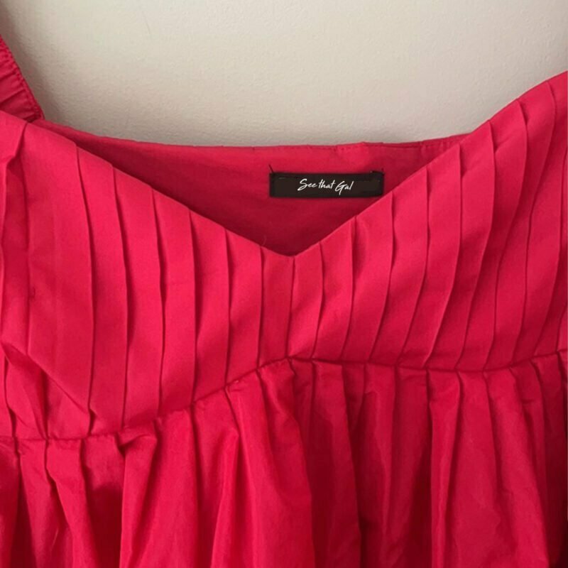 Fuchsia Swwethear Neck Dress