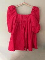 Fuchsia Swwethear Neck Dress