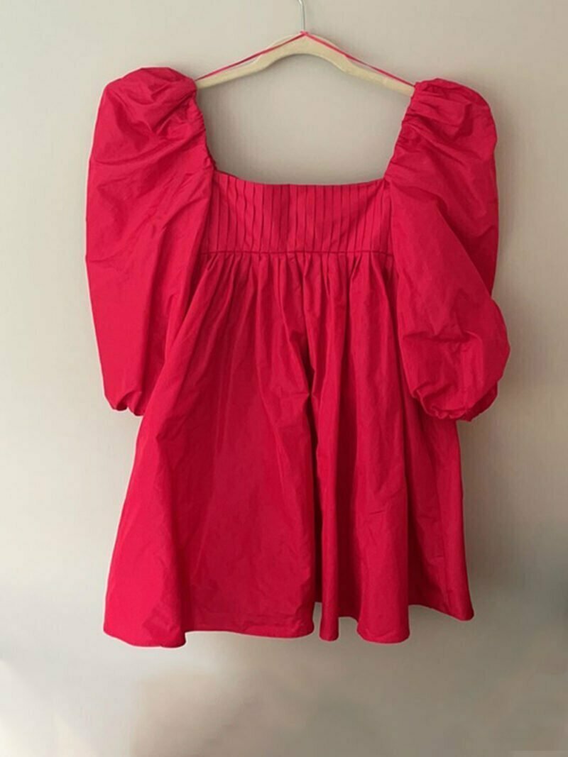 Fuchsia Swwethear Neck Dress