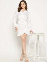 White Short Satin Dress
