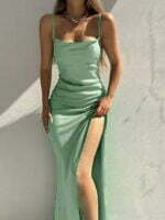 sea green dress
