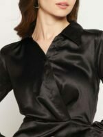 Black Short Satin Dress