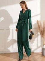 Belted Green Jumpsuit