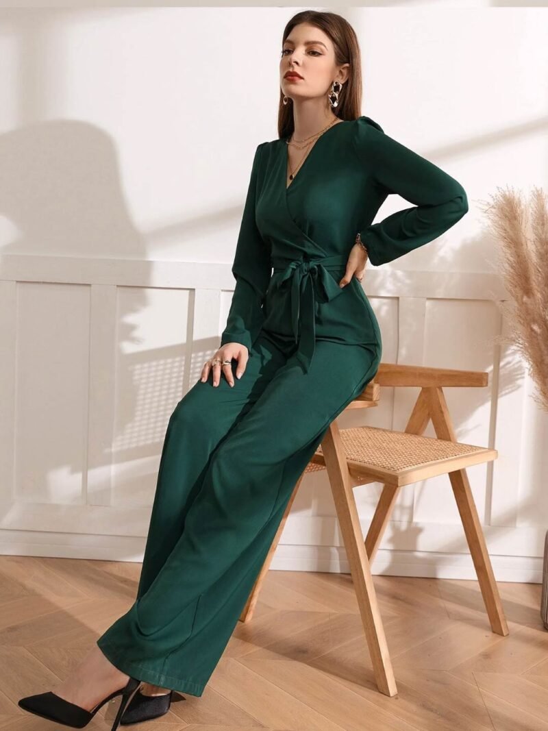 Belted Green Jumpsuit