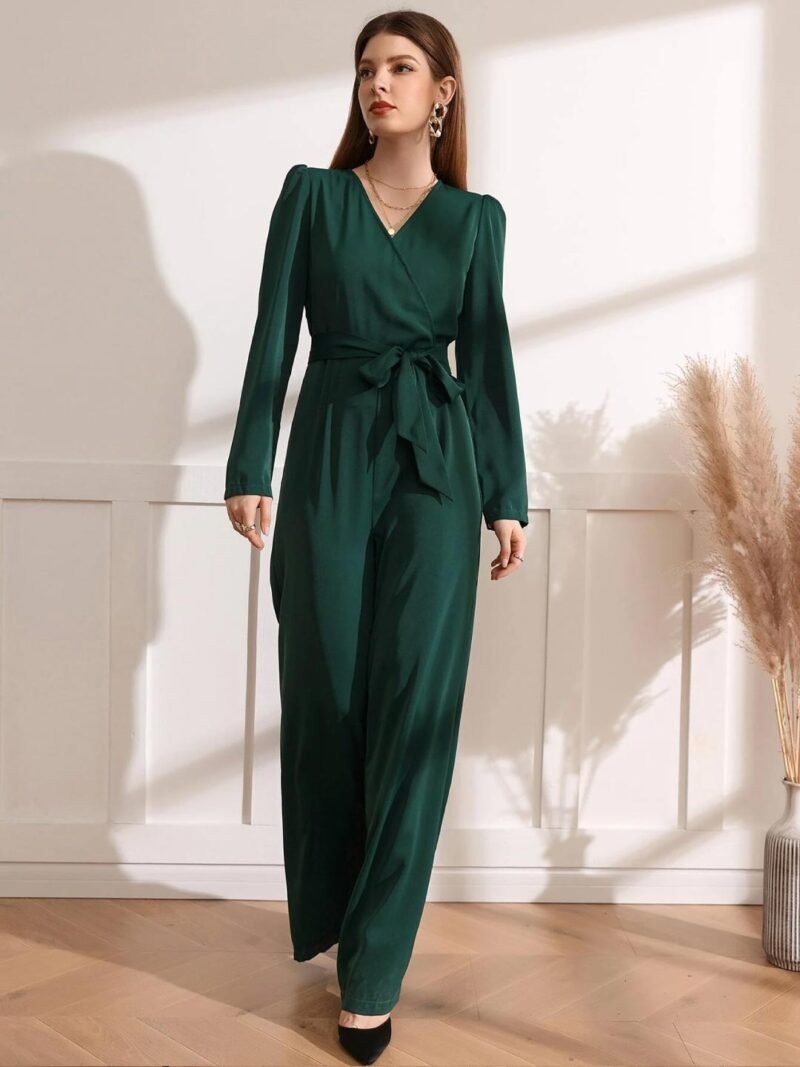 Belted Green Jumpsuit
