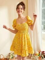 Printed Yello Dress