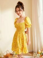 Printed Yello Dress