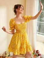 Printed Yello Dress