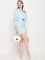 Schiffli Blue Co-ord Set