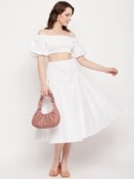 White Off Shoulder Coord Set