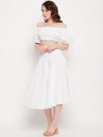White Off Shoulder Coord Set