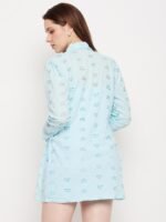 Schiffli Blue Co-ord Set