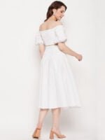 White Off Shoulder Coord Set
