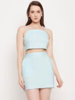 Schiffli Blue Co-ord Set