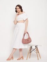 White Off Shoulder Coord Set