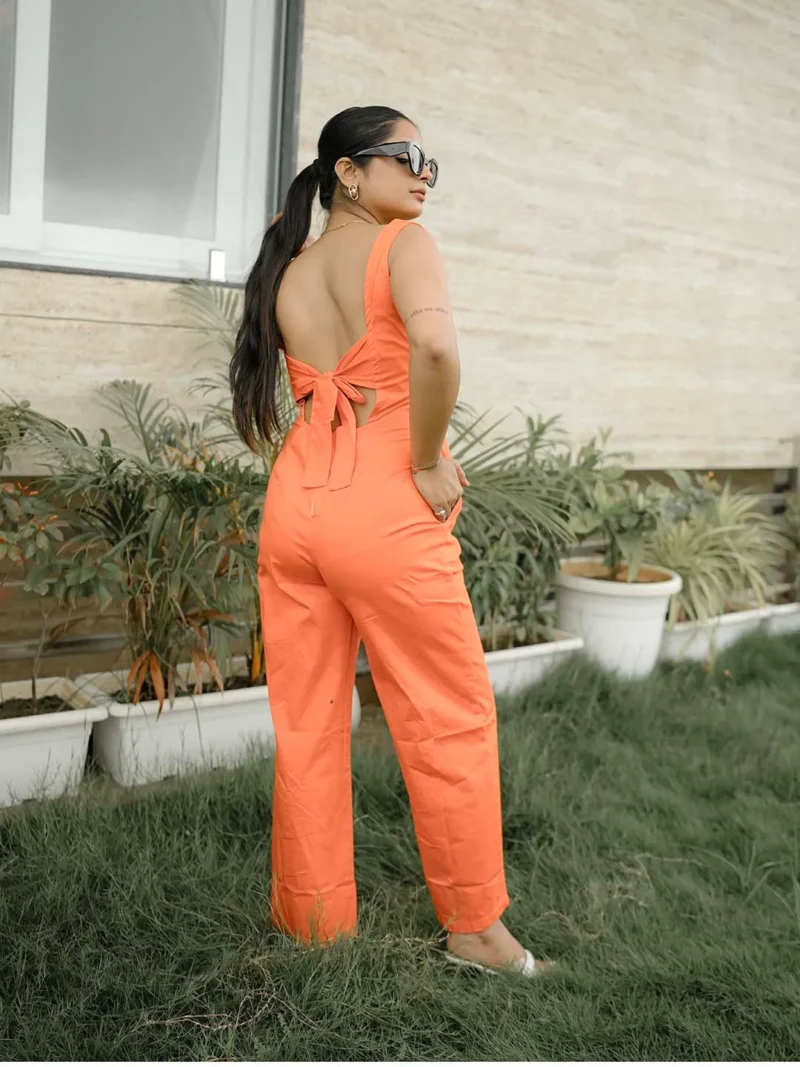 Tangerine Orange Jumpsuit