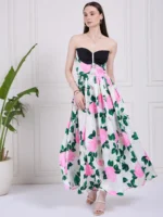 White Floral Off Shoulder Dress