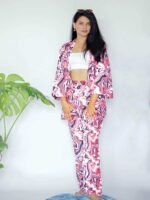 Printed Brown Pant Suit