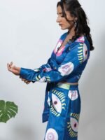 Crazy Eyes Blue Two Piece Dress