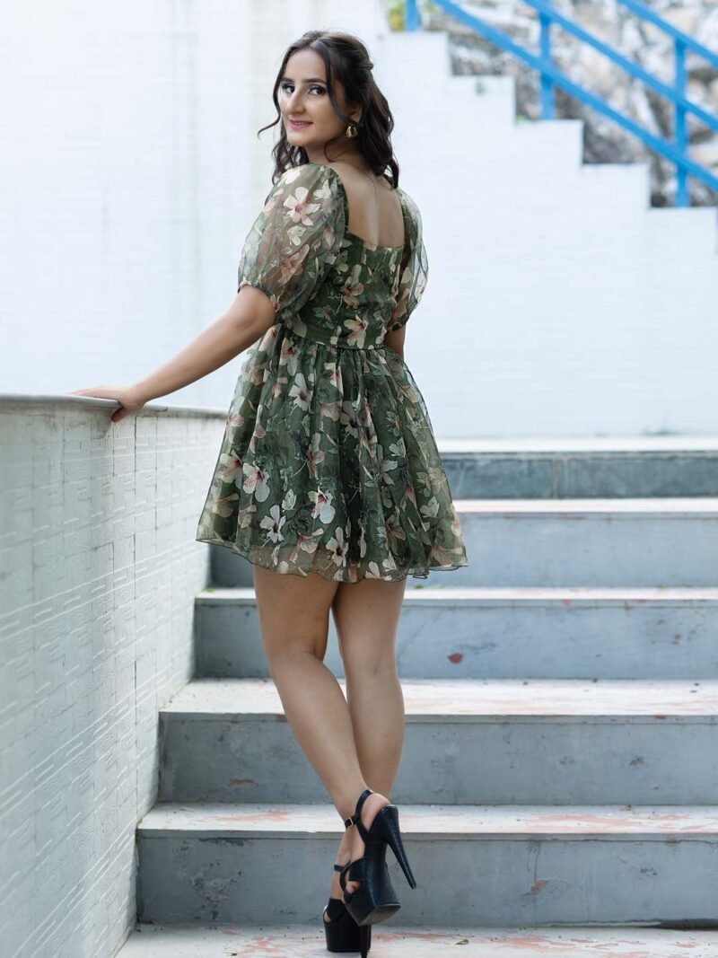 Pista Green Baby Doll Dress