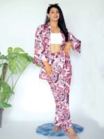 Printed Brown Pant Suit