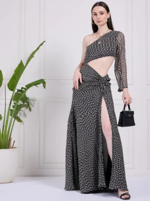 Cutout One Shoulder Dress