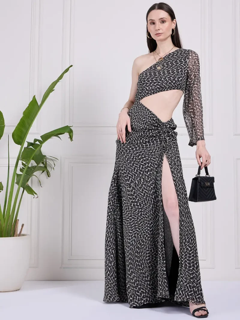 Cutout One Shoulder Dress