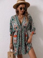 Kimono Sleeves Mini Boho Dress-1 Kimono Sleeves Mini Boho Dress
