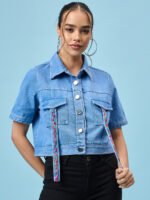 Blue denim Two-piece co-ords set (1) Blue denim Two-piece co-ords set