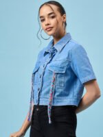Blue denim Two-piece co-ords set (3) Blue denim Two-piece co-ords set
