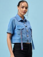 Blue denim Two-piece co-ords set (4) Blue denim Two-piece co-ords set