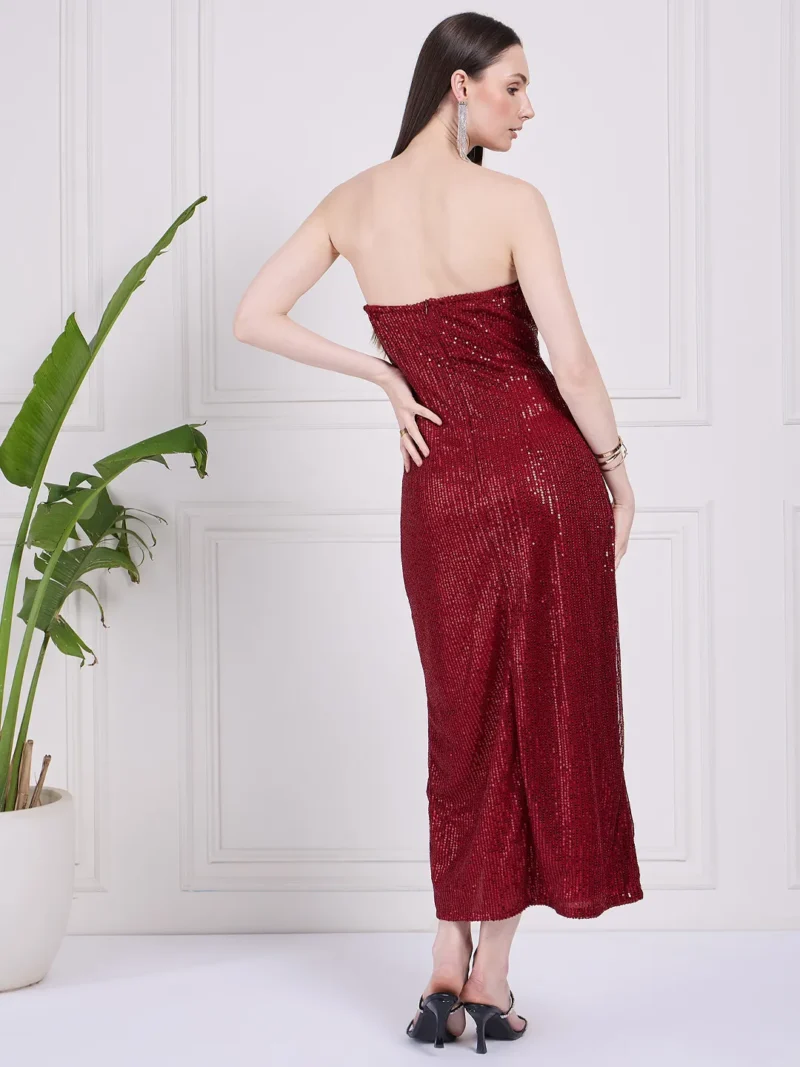 Shimmery Sweetheart Red Sequin Dress