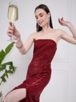 Shimmery Sweetheart Red Sequin Dress