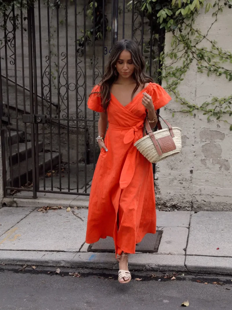 Obsessed with Orange Cotton Dress