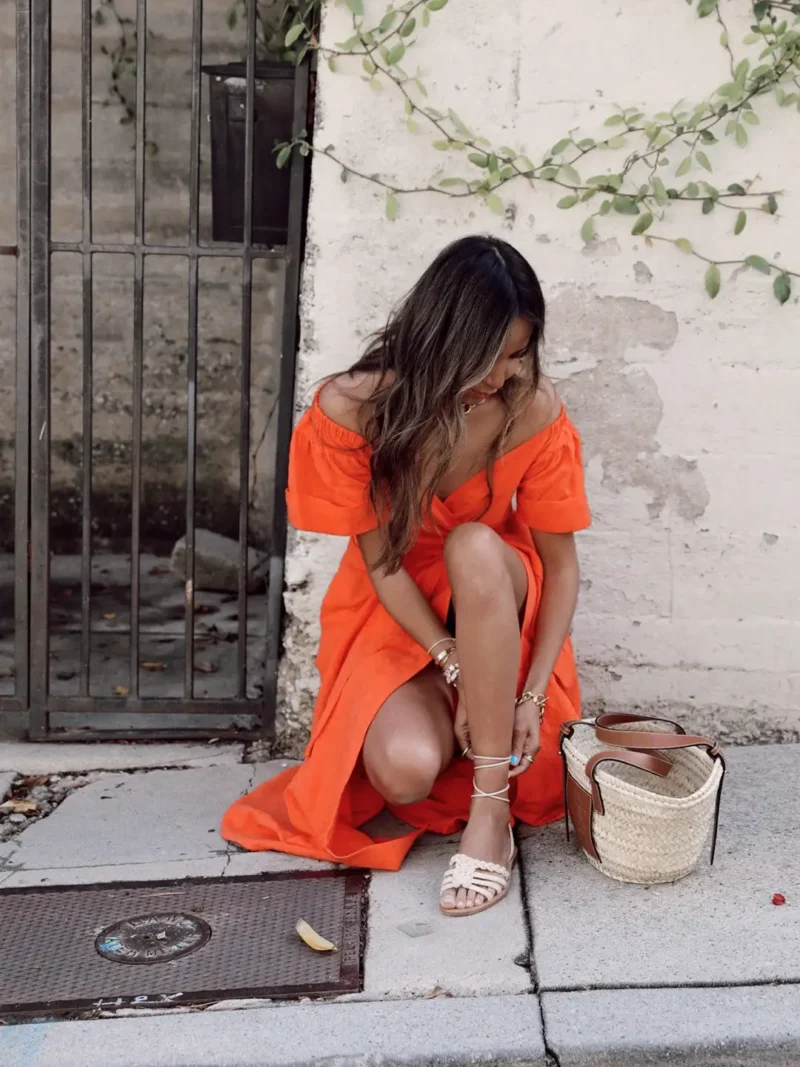 Obsessed with Orange Cotton Dress