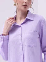 Lavender Shirt & Shorts Co-ord Set-2 Lavender Shirt & Shorts Co-ord Set