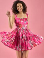 Floral Printed Barbie Dress-3 Floral Printed Barbie Dress