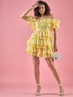 Corn Yellow corset Deress