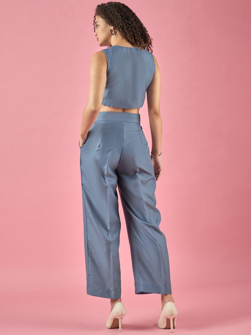 Bossy Blue Waistcoat With Pants